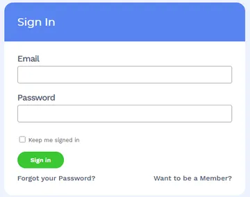 Original-Website zum Vergleich: Login-Seite