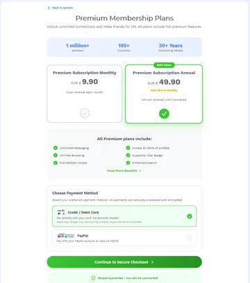 Original-Website zum Vergleich: Monetarisierung